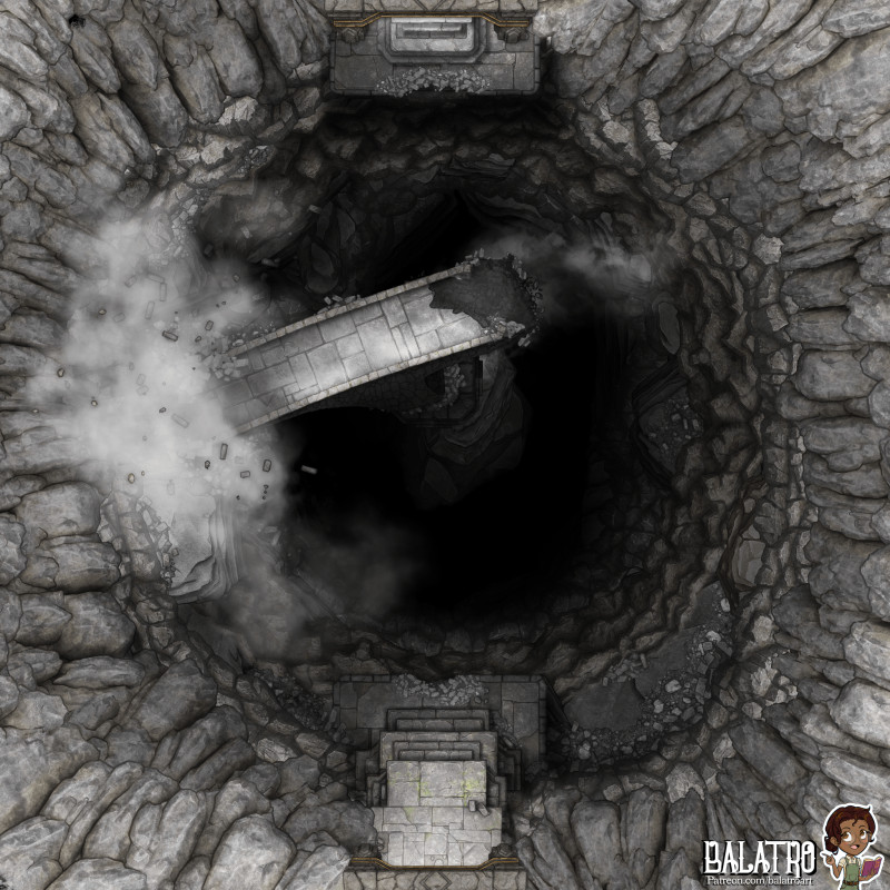 The deepest dungeons have the worst upkeep.  The teetering bridge wasn’t even one of the many intended traps.