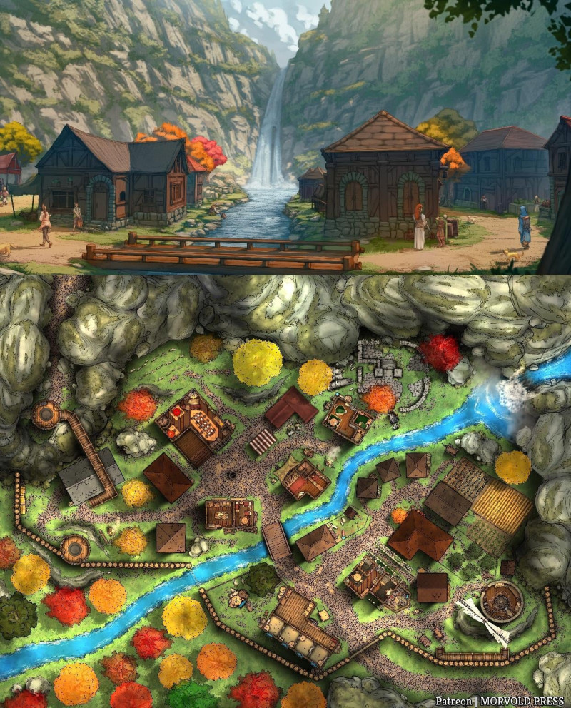 Starting Village | Stonefall Haven [120 x 90]