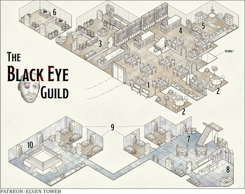 The Black Eye Guild - Isometric Tavern/Guild