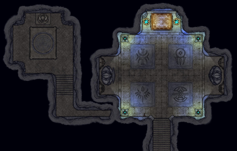 Halls of the Hunting Axe [PotA] 164x163 tiles dungeon mapset