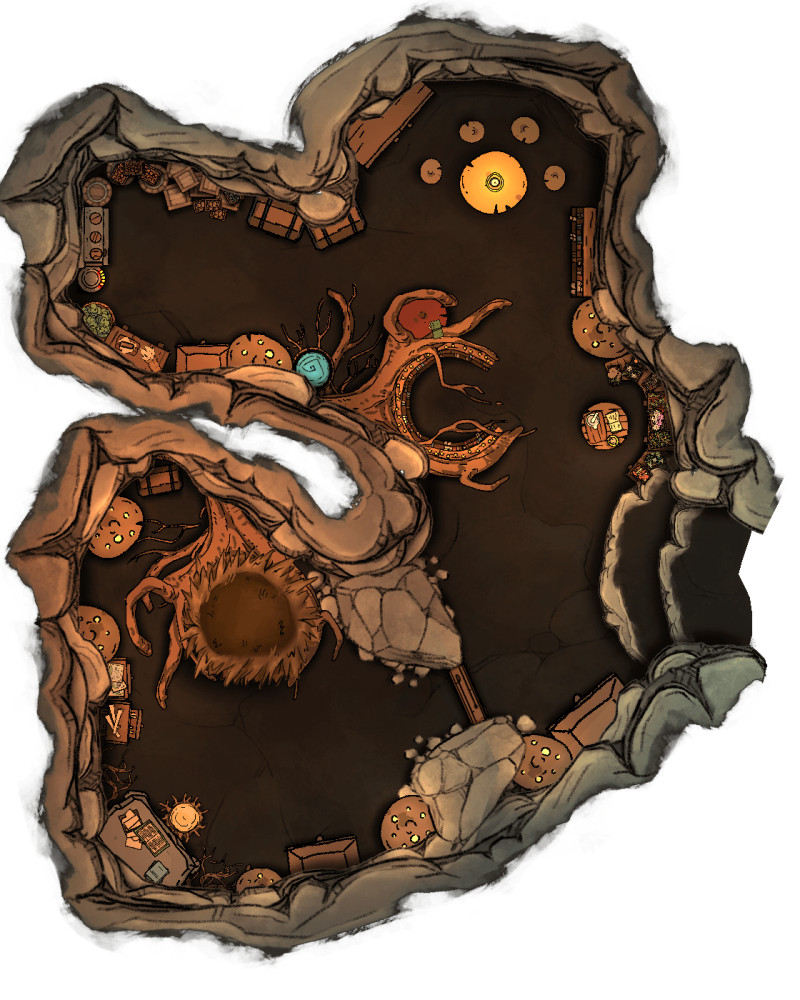 The Ember Tree & Druid Home [80 x 100]