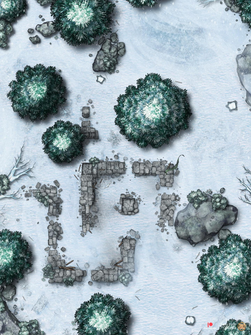 Frozen Wilderness - Ruin - 18x24