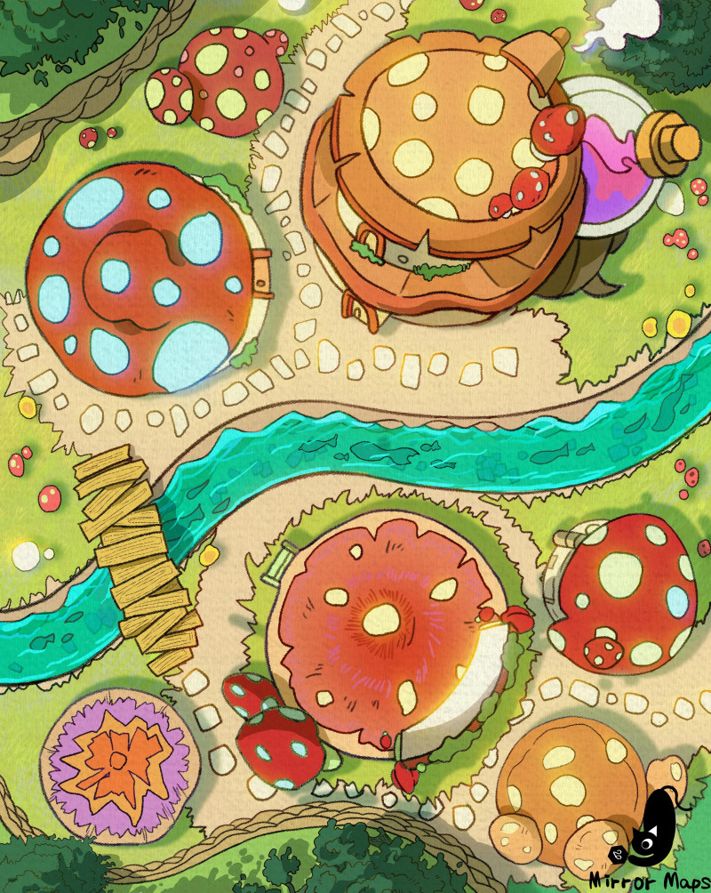 Lanterncap Village [32x40]