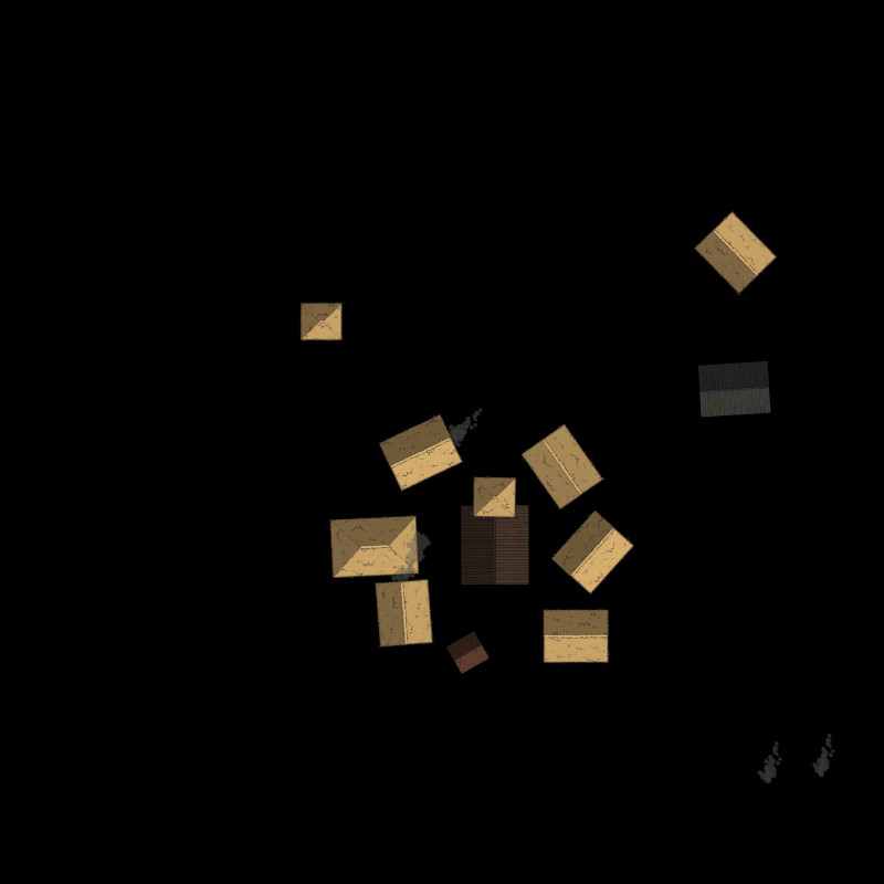 Village/Hamlet/Town siege map for a wargaming scenario (68x68)