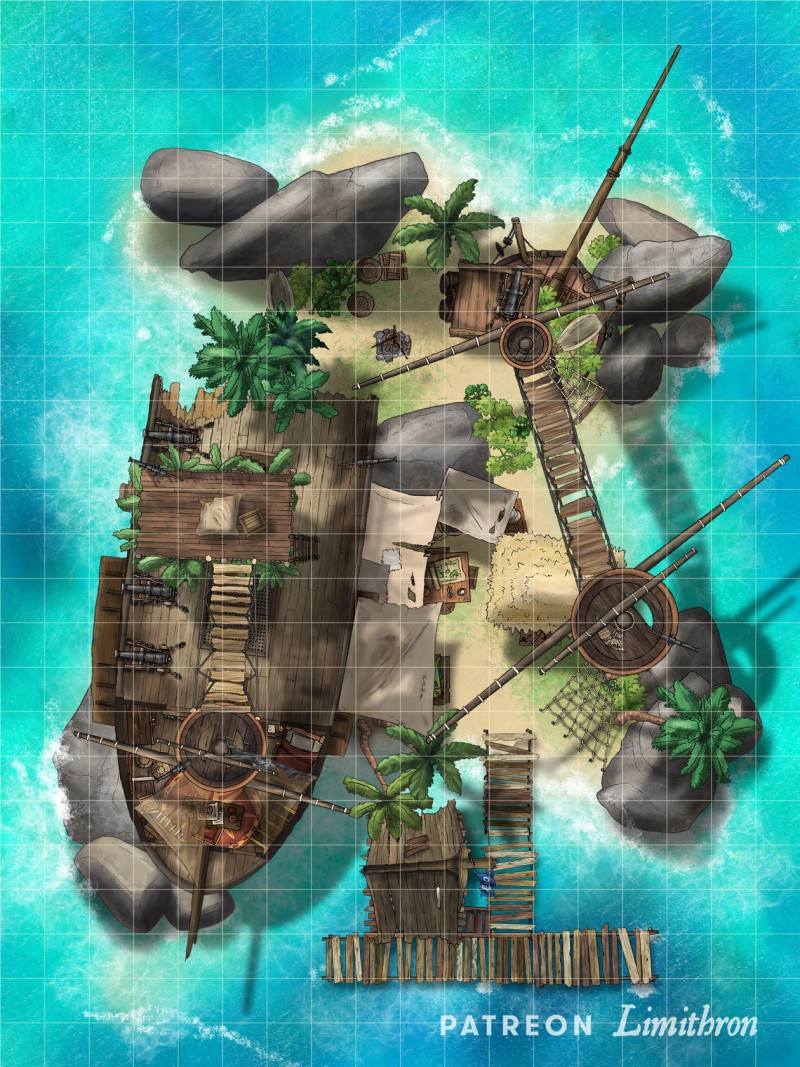 Shipwreck Fort [18x24] [OC]