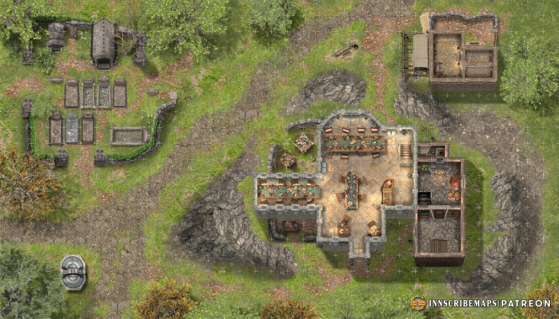 The most dangerous encounters start with a warm bed and a locked cellar door... Welcome to Restless Hill Inn [35x20] [OC]