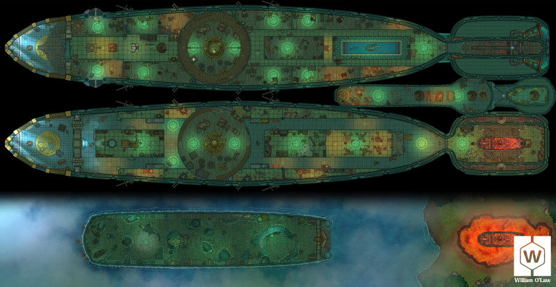 The Nautilus Revisited! A Ship for the Brightest Skies and the Deepest Seas, Now Transformed into a Dungeon! [Art]
