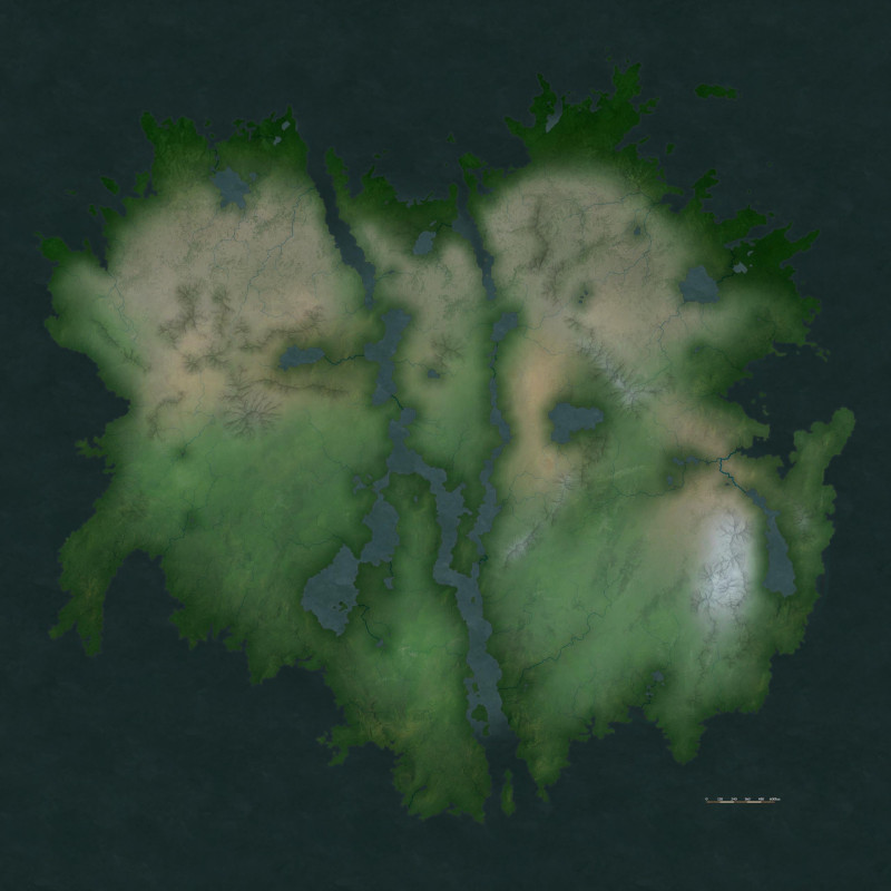 (WIP) Looking for some tips for this continent map I'm working on to help realize my vision