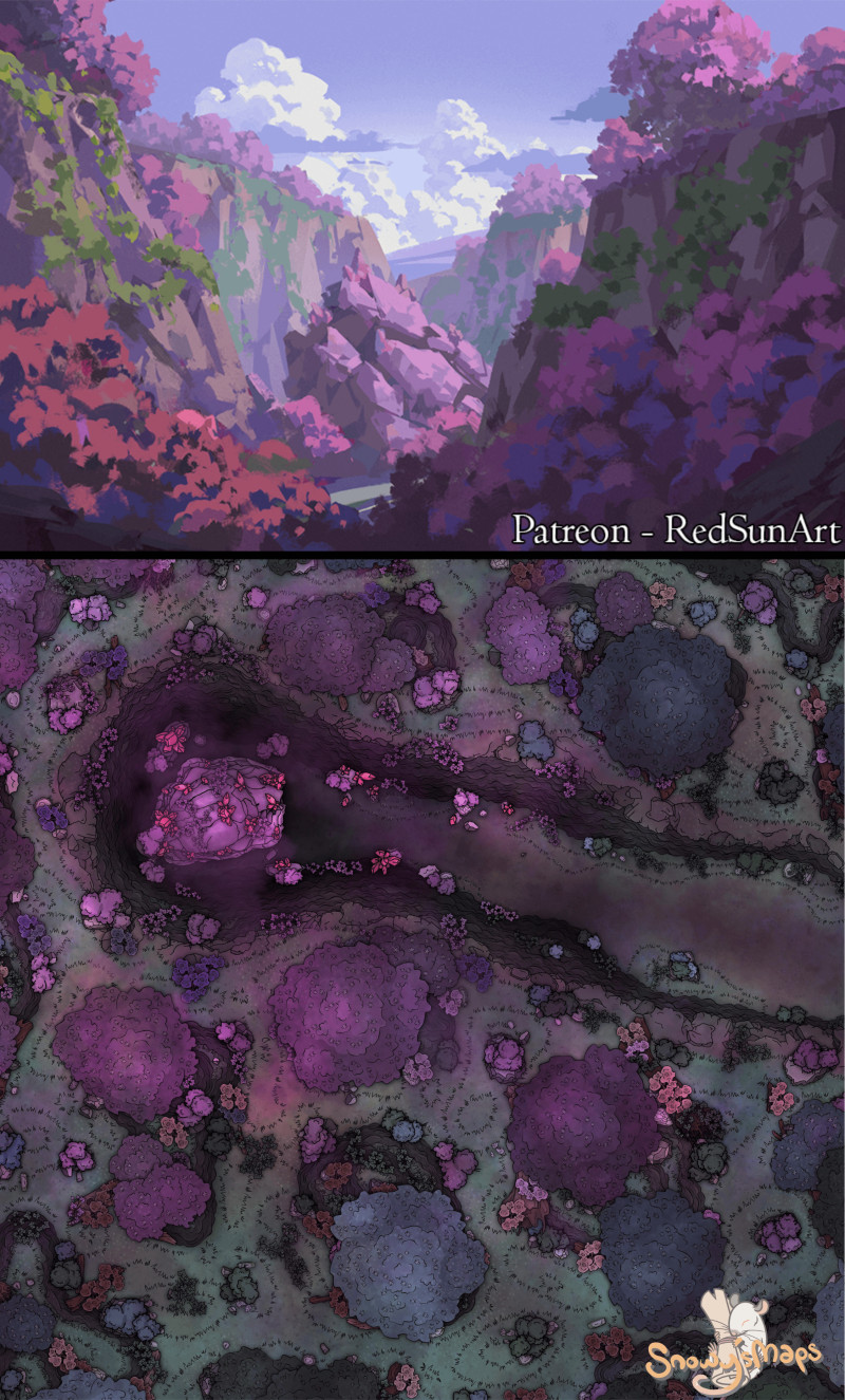 [40x40] Crashed Meteorite in Alien Jungle