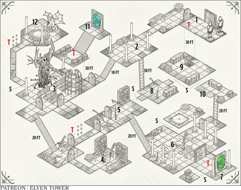 Map 527 - Moriarty's Hideout - Isometric Dungeon