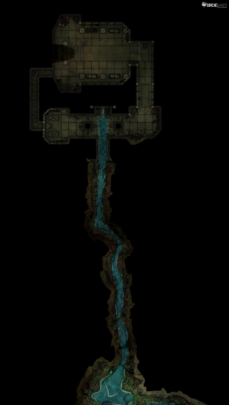 Snake Cave Temple - [30x52]