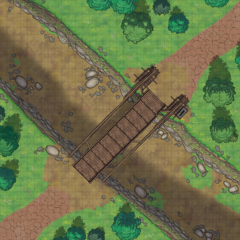 Yet another river map, but with bridge with an opening mechanism!