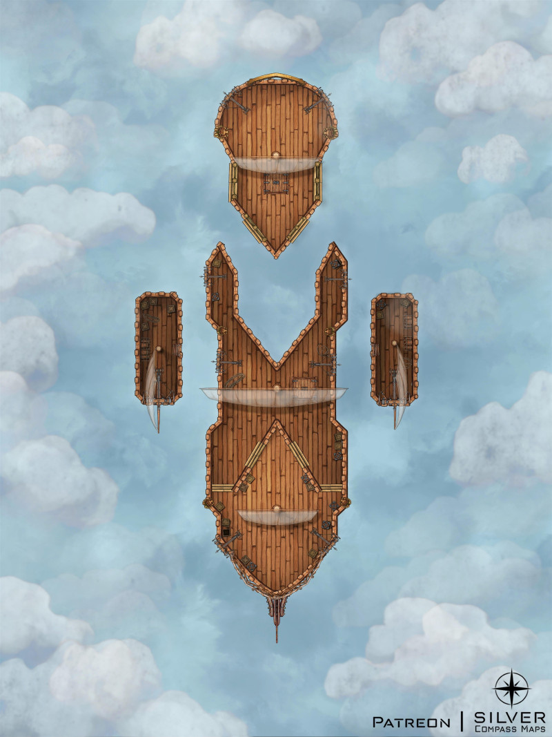 The Cloudsplitter - An airship that can split into four parts!
