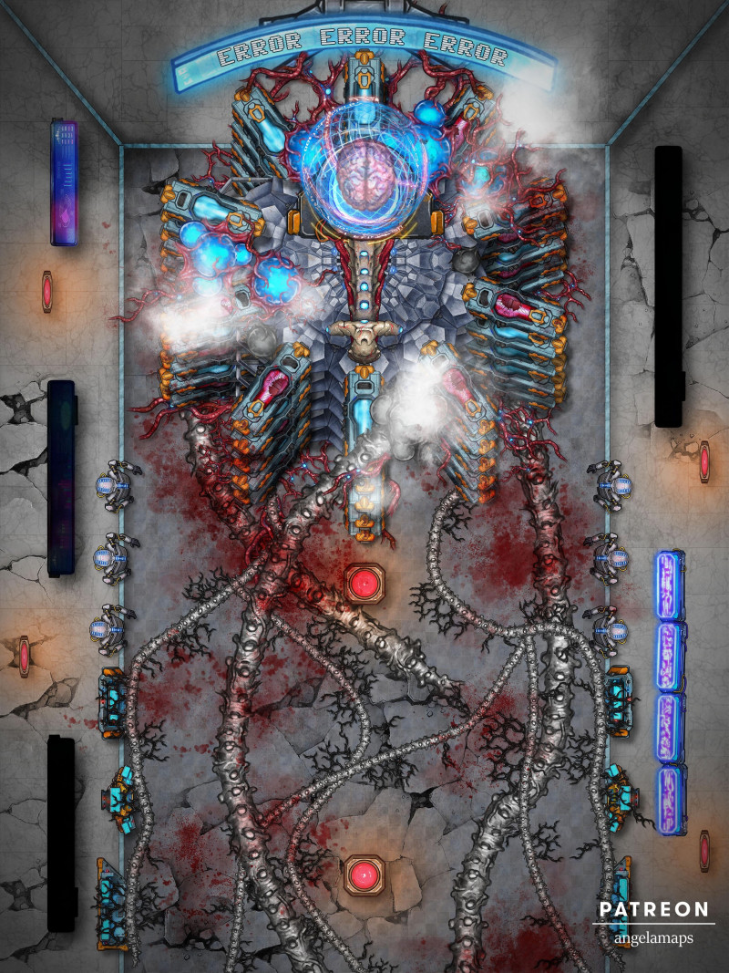 Hive Mind [battlemap] from Angela Maps - Are you rescuing a friend from the hive, or just trying to destroy it? 4 versions! [art]