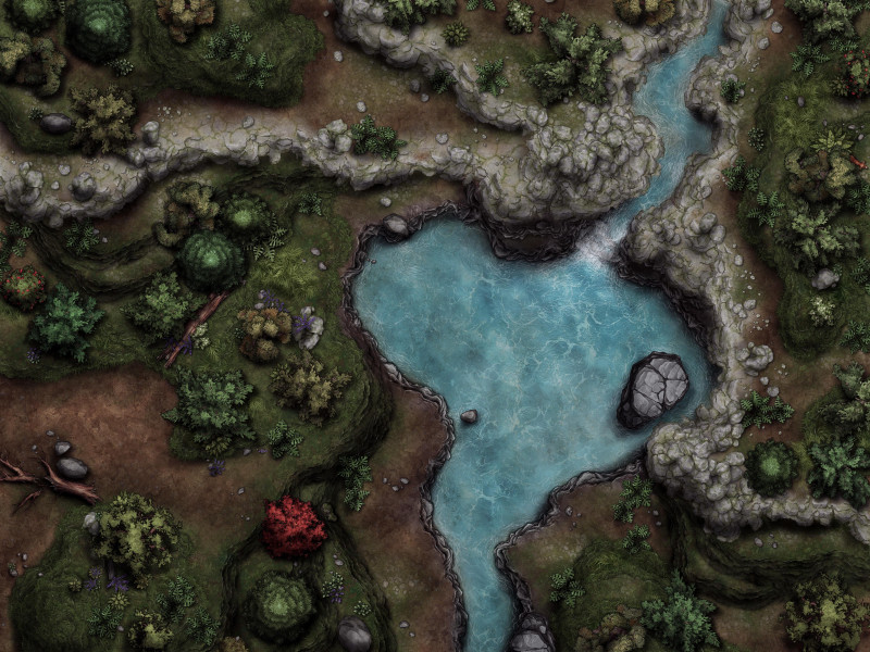 Forest Waterfall [40x30] - 6 unique variations