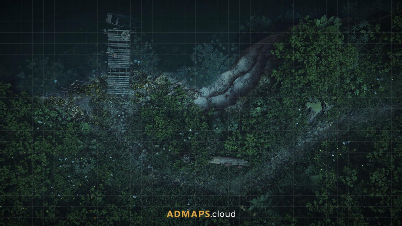 Riverbank [37x21] — free animated battle map (day & night, with and without the dock)