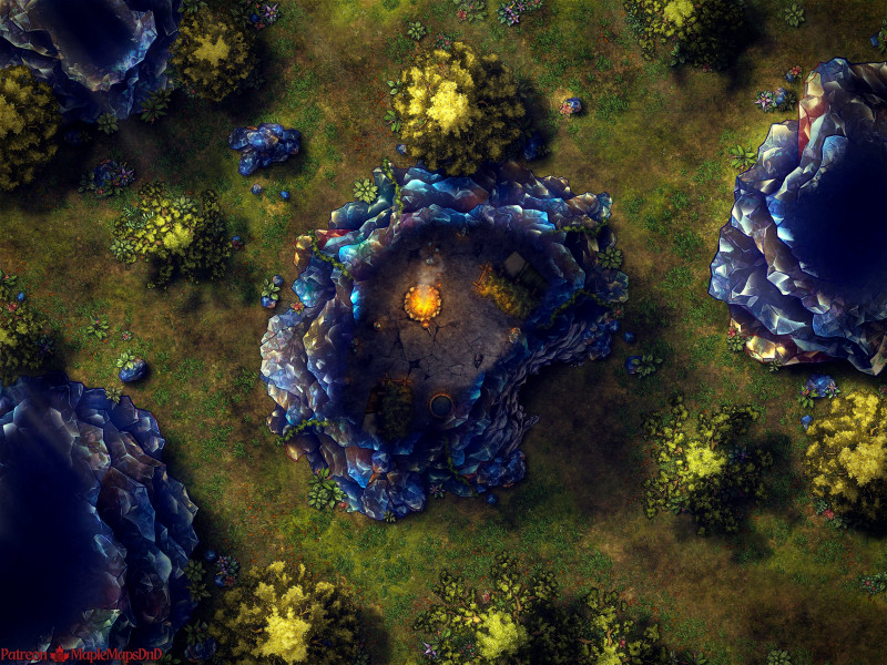 Obsidian Cave Camp [22x17] [Battle Map] [No AI] [OC] [Art]