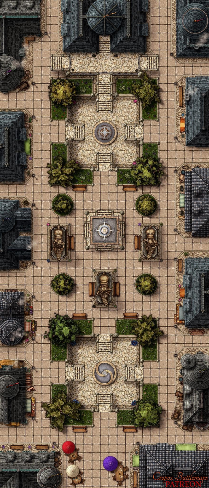 The Grand Square 25x58 battle map