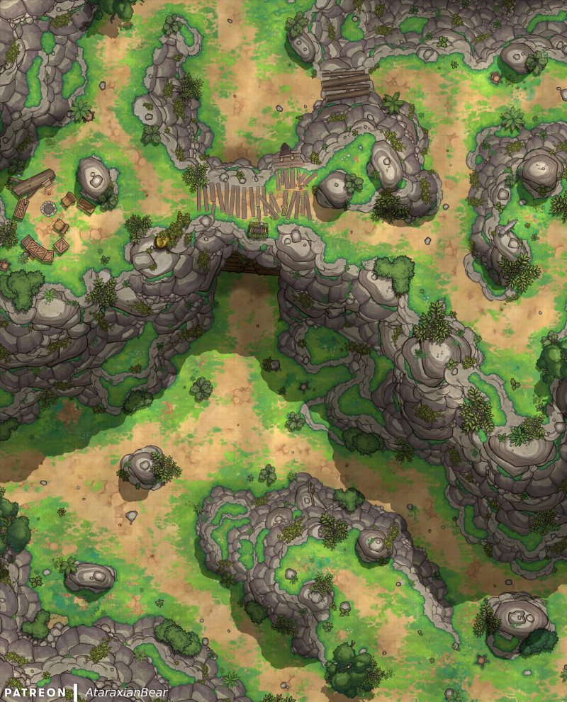 A map to recreate the battle for the Grove from Baldur's Gate [46x57]