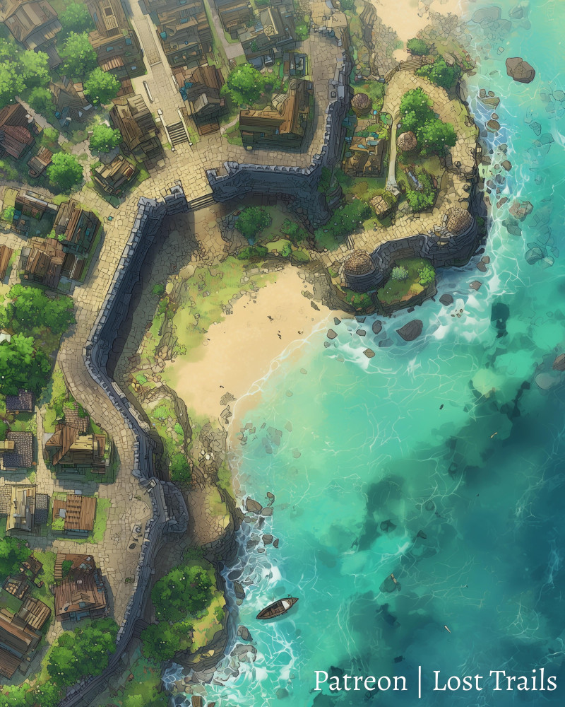 Coastal City Battlemaps