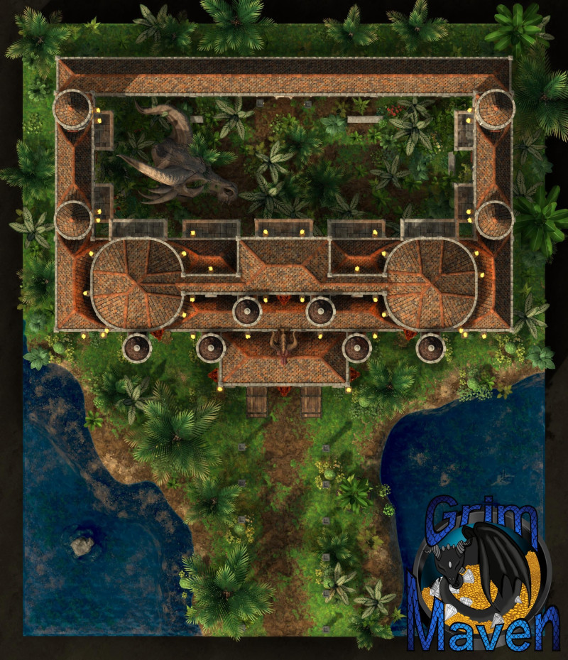 "Old Keep"(31x36) multiple levels, an ancient keep full of Dragons, Bones...riches?...enemies?