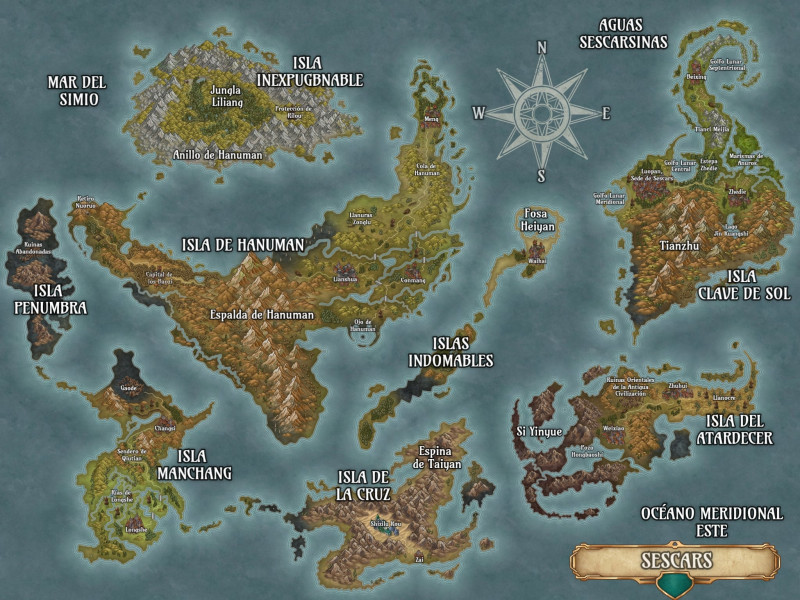 East half of the map of the novel I'm writing