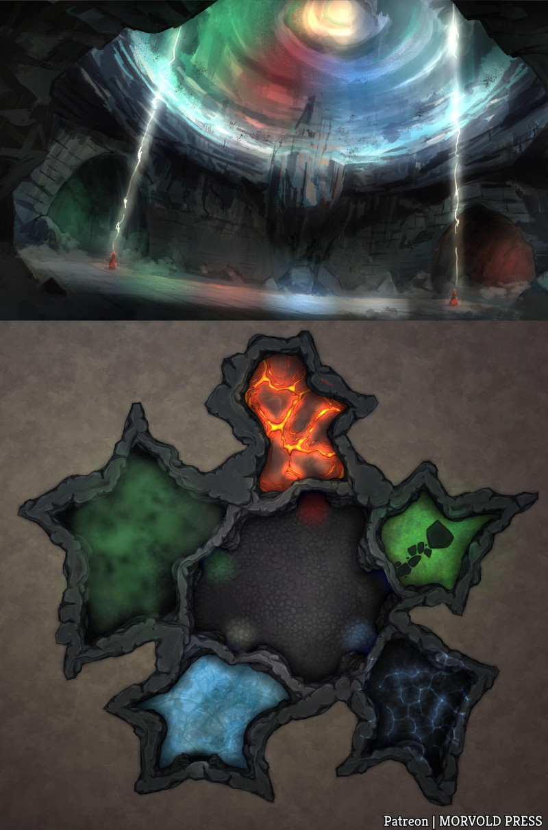 Tiamat's Temple & Upper Sections [81 x 75]