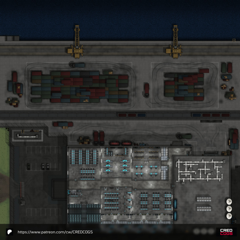 100x100 Free Modern/Sci Fi Shipping Dock Map