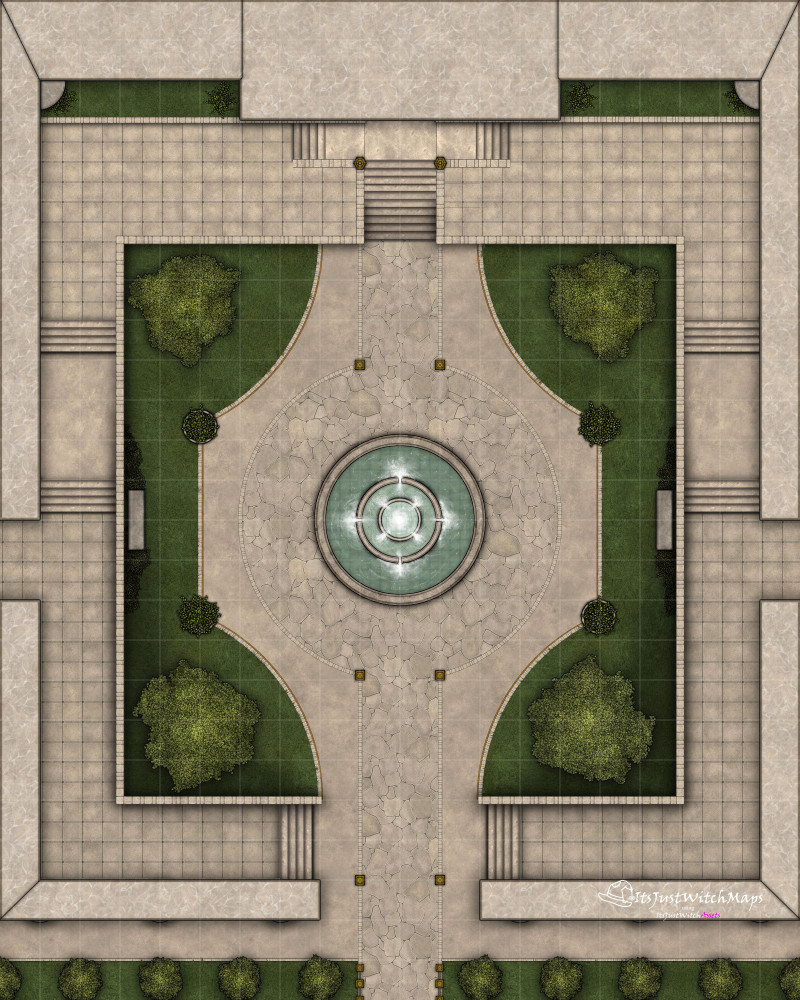 Free Palace Courtyard Day, Night, Basic 20x25 200DPI