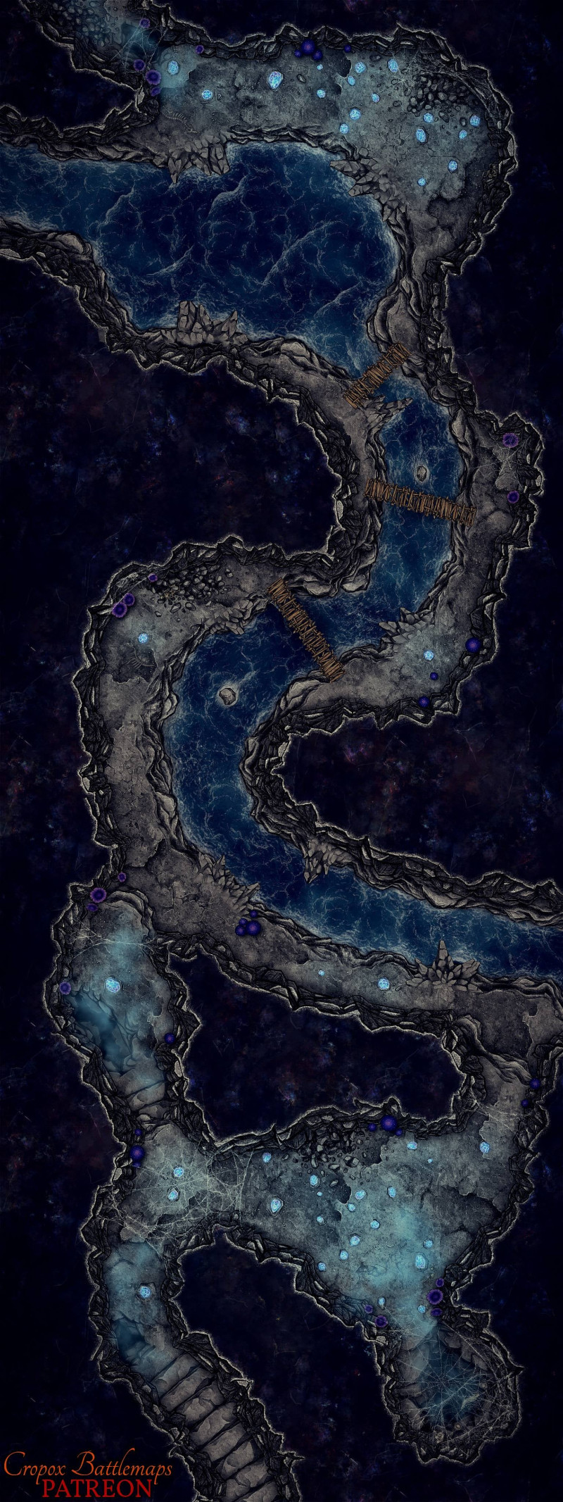 Explore the Cavern of Corruption – 4 Battle Maps in One Cave System Pack