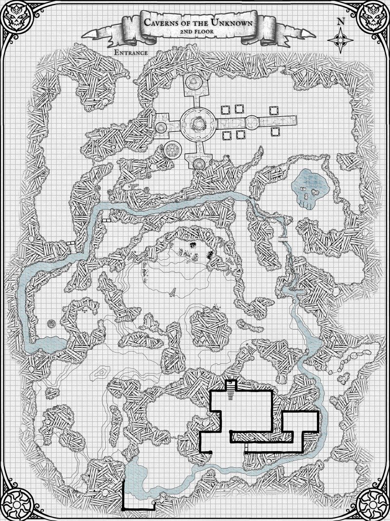 Caverns of the Unknown - Floor 2 Map from Threats to the Borderlands