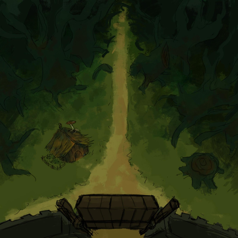 Tar Forest - maps I drew by hand for my DnD oneshot, feel free to use (HORROR WARNING)