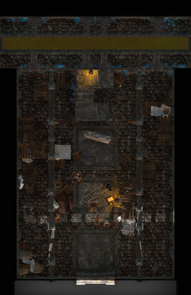 “What happened...?” - “Does the attacker return to the spot?" - crime scene and the night before, 11x17 - (2x2 map[s] and visuals)