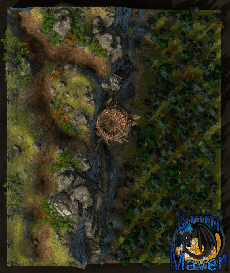 "The Nest"(27x32) Want a battlemap that Roc(k)s, and takes your players to new heights? Welcome to the Nest!
