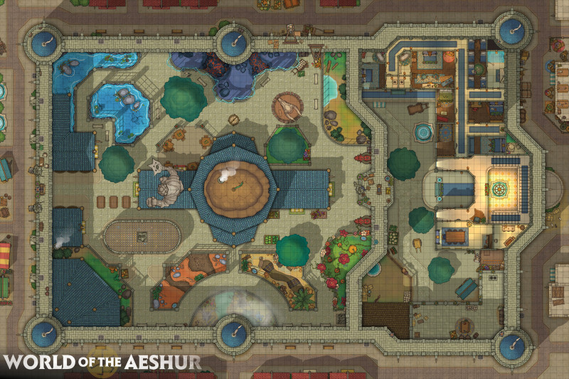A fortress turned into a zoo - [90x60]