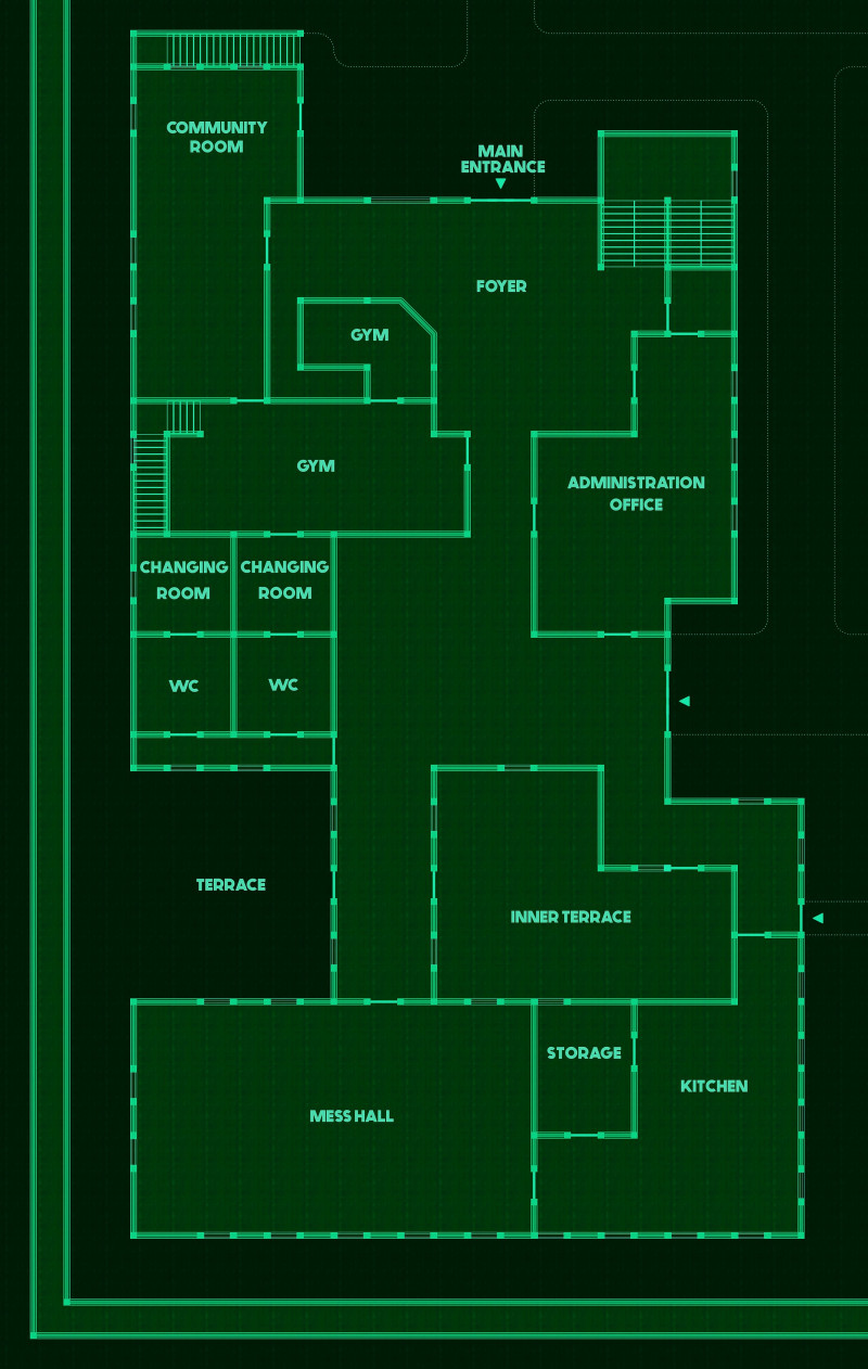 They said to meet at the pool from their dormitory at 3am in the morning, I wonder what they might want... a day at the University | Part 3: The Dormitory [26x43, ground floor & basement]
