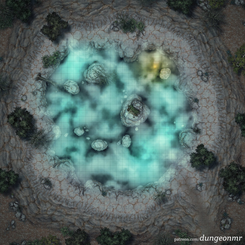 Lost Mines of Barovia: Hollow Reach - 34x34 Battlemap | Reimagining of Old Owl Well