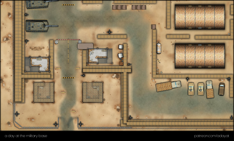 a day at the military base (forward operating base) map compilation + token [48x29 each map]