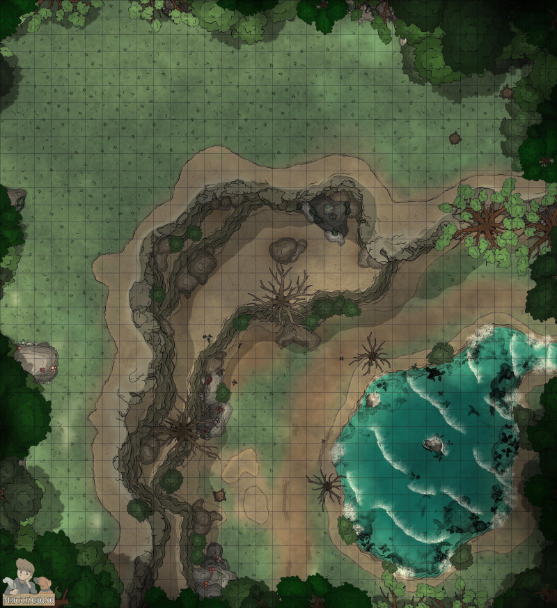 The Silver Tree & Cliffside [33x36]