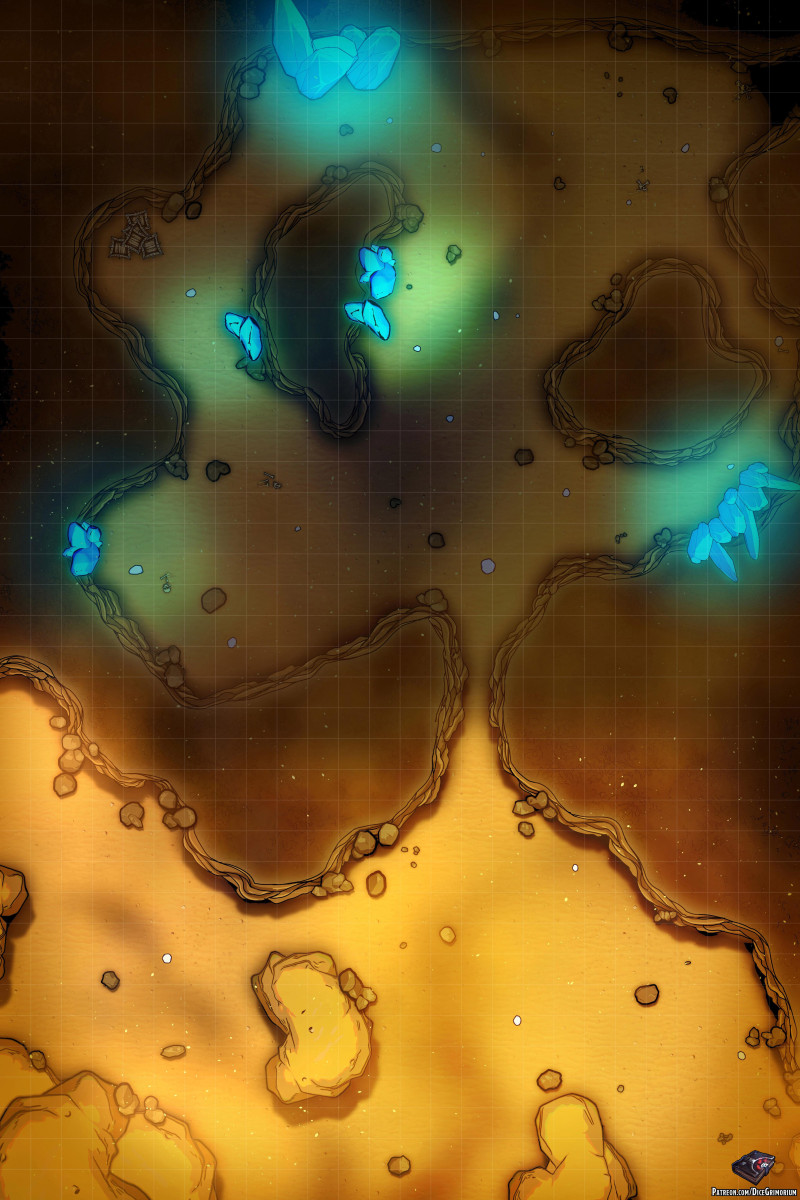 Desert Cave Battle Map 26x39
