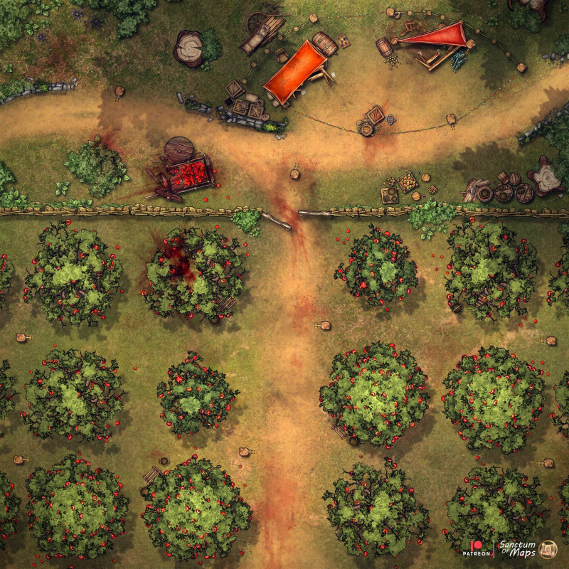 Apple Orchard - Bloody - 25x25
