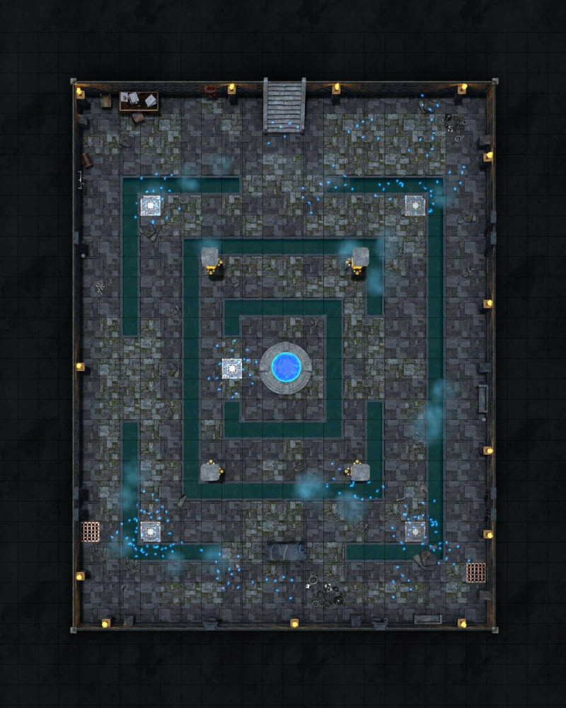 [OC] The Arcane Sanctum — a ritual battlemap for your next big encounter