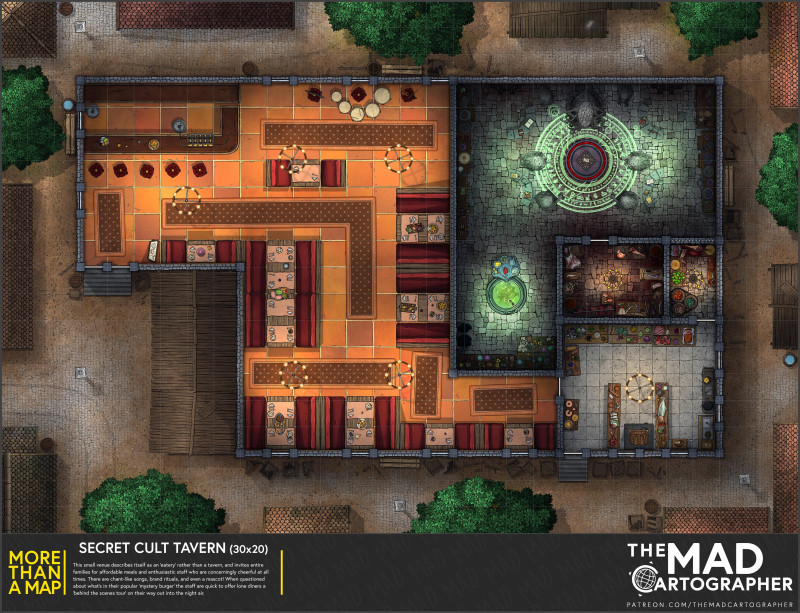 [30x20] More Than a Map: Secret Cult Tavern