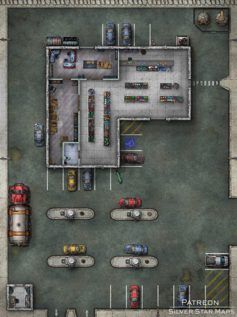 Modern Gas Station