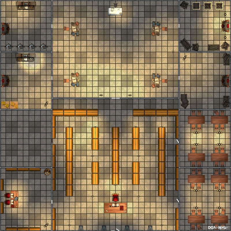 Battlemap for the library in Greyhawk. (Personal version, not a perfect reflection of the description in the DMG)
