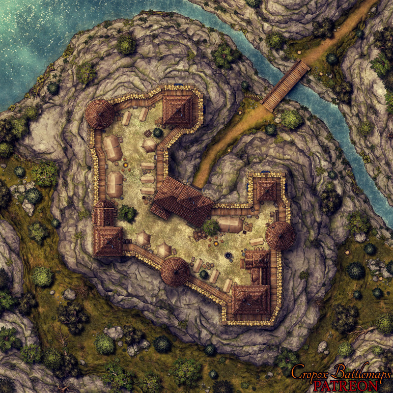 Lakewatch Stronghold 50x50 battle map