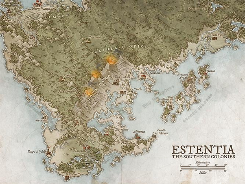Estentia - The Southern Colonies of the Elmaran Crown
