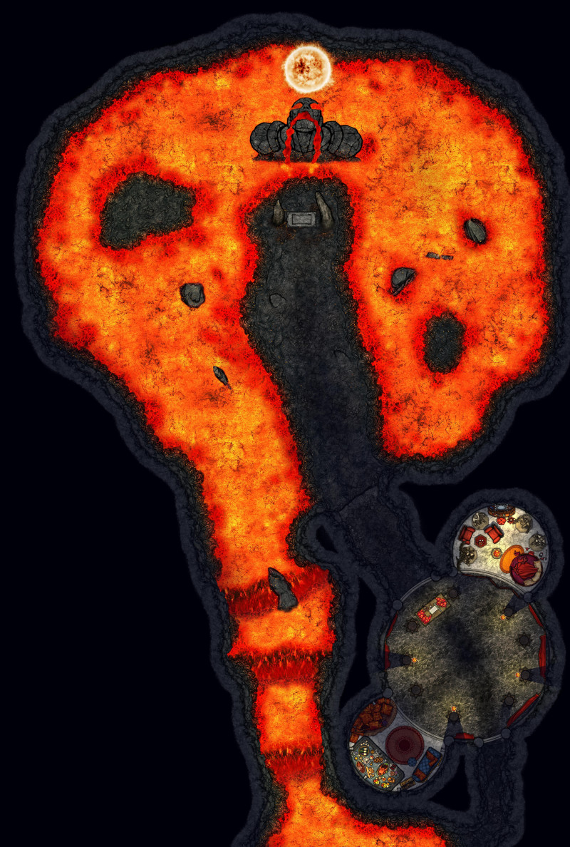 The Weeping Colossus [PotA] Free dungeon maps (66x98 tiles)