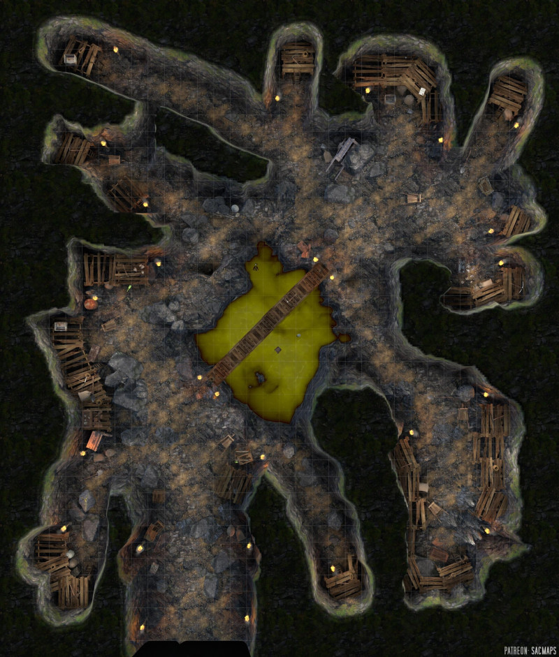 CONDEMNED MINE (34x40) - Free light & dark maps, plus over 1,200 more free maps!