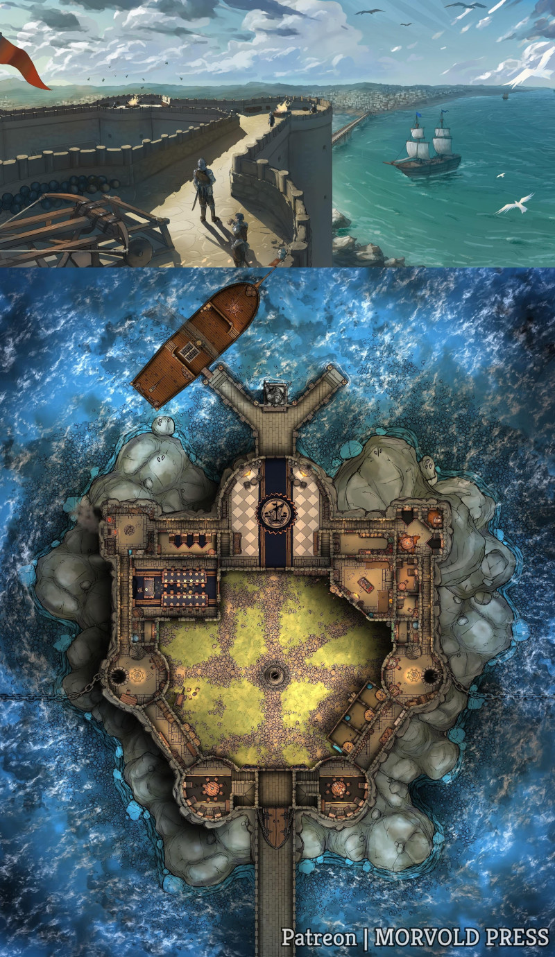 Seatower of Balduran | Floor 1 & 2 [90 x 110] [No AI]